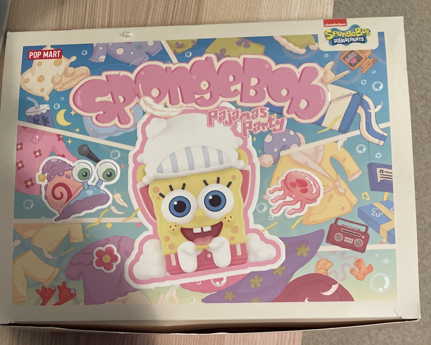 Full Set Of 12 POP MART SpongeBob Squarepants Pajama Party Figures