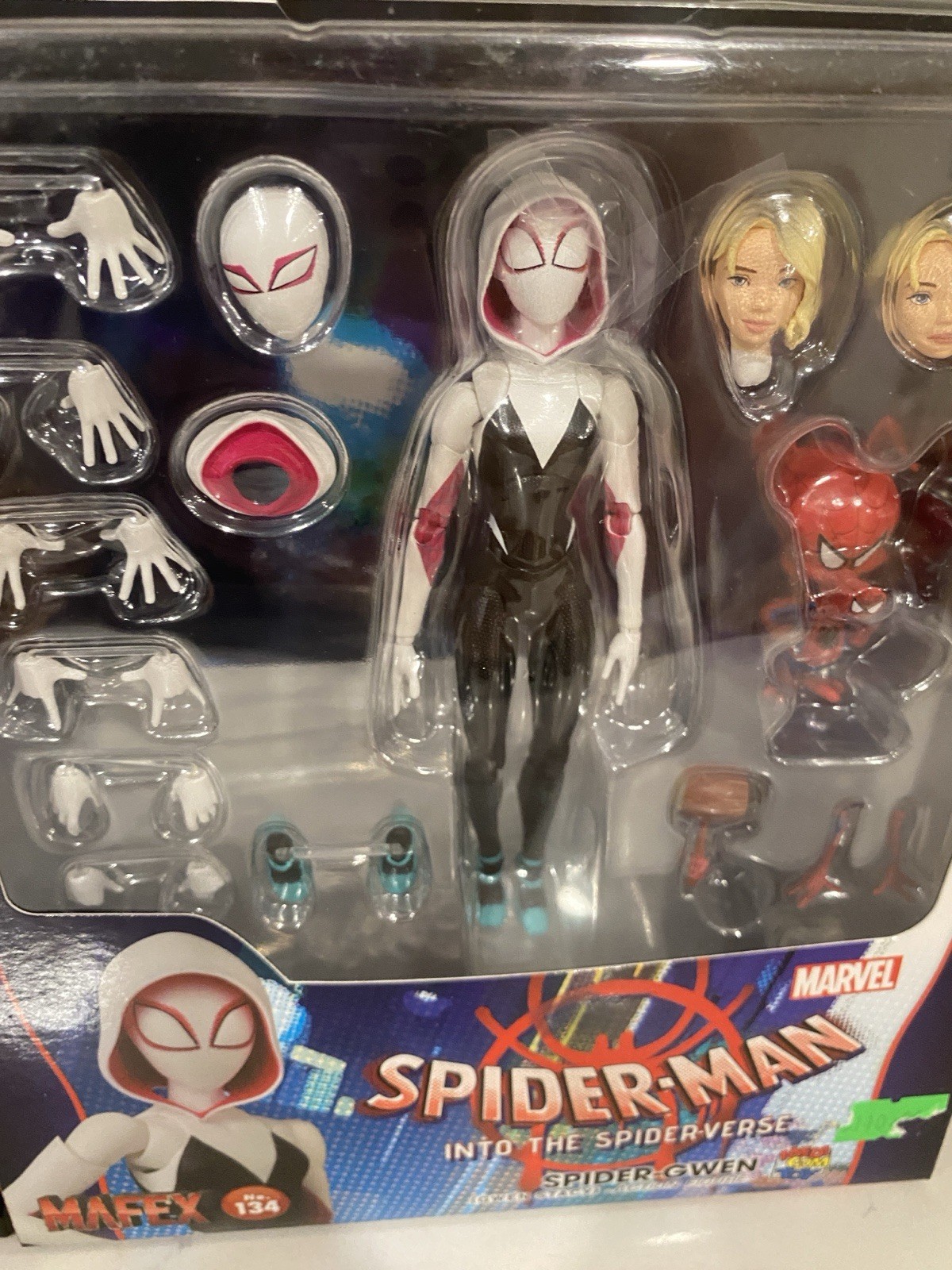 MAFEX Spider-Man Action Figure Lot Spider-Man, Ghost Spider, Carnage, Miles