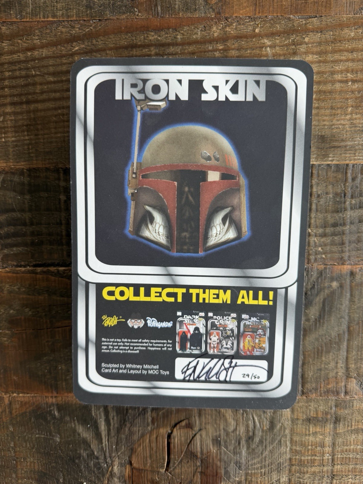 Ron English Iron Skin Grin Boba Fett Signed Numbered 29/50 NYCC Popaganda Toy