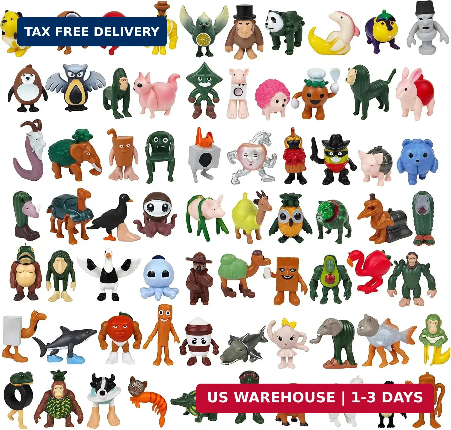 72 PCS Italian Brainrot Steal a Brainrot Toys, 1.8″ Tralalero Tralala Action Fig