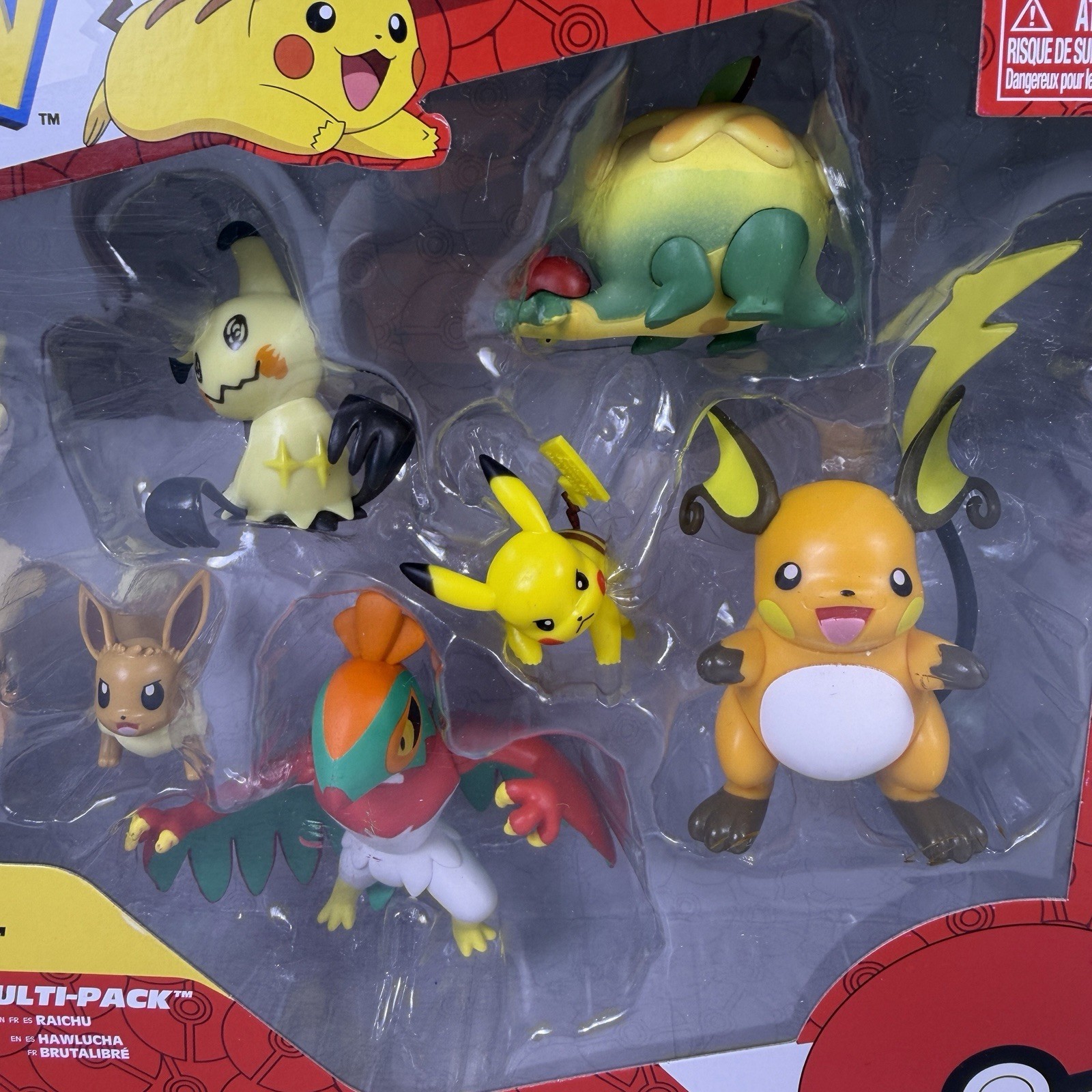 Pokémon Battle Figures 8 Pack Pikachu Hawlucha Appletun Raichu Mimikyu Togepi +