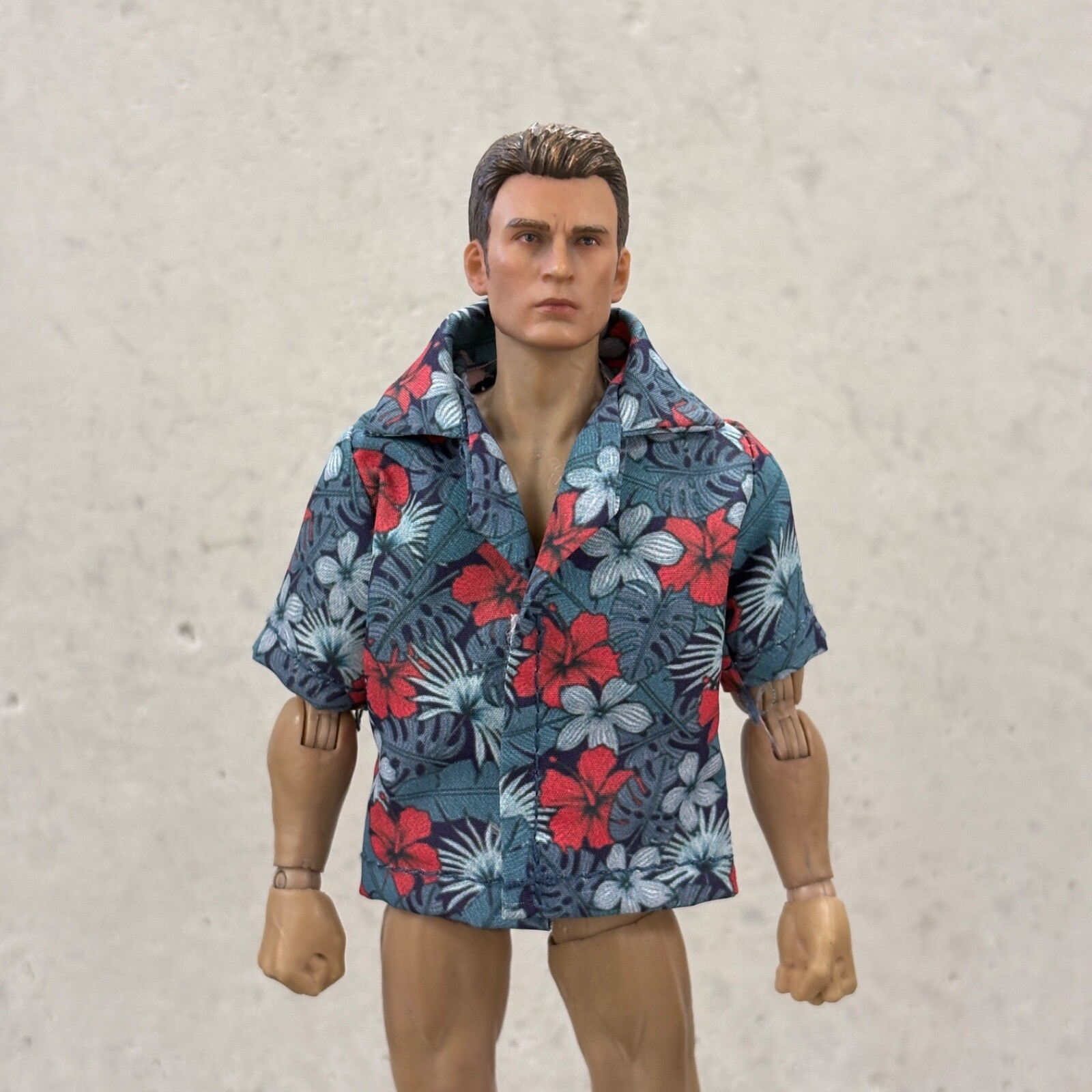 SU-JKHS-BLU: 1/12 Blue Hawaii Shirt for 6″ Medium to slim body
