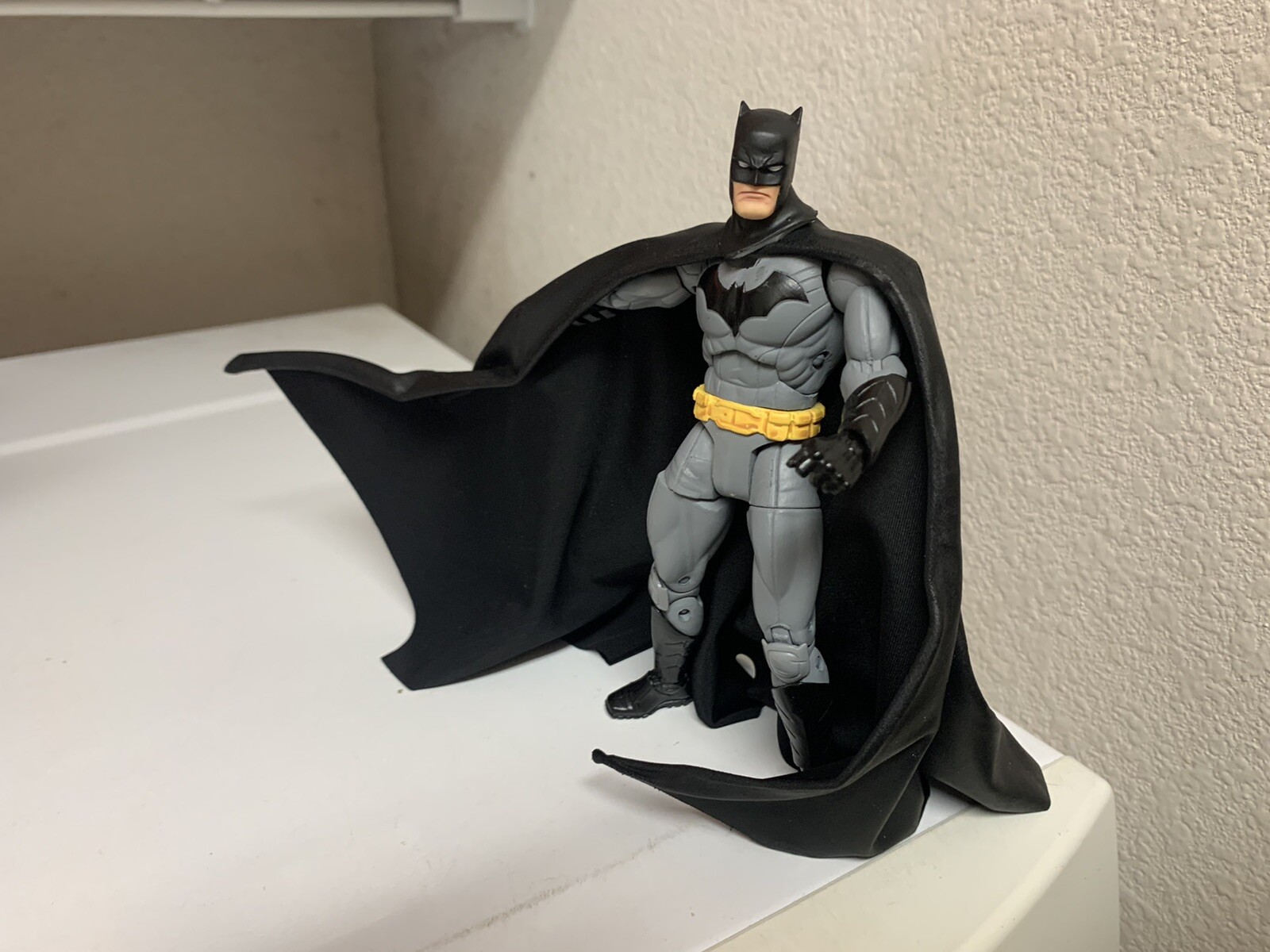 Custom Batman Wired Drape Leather Cape Only Dc Multiverse mcfarlane NOT FIGURE