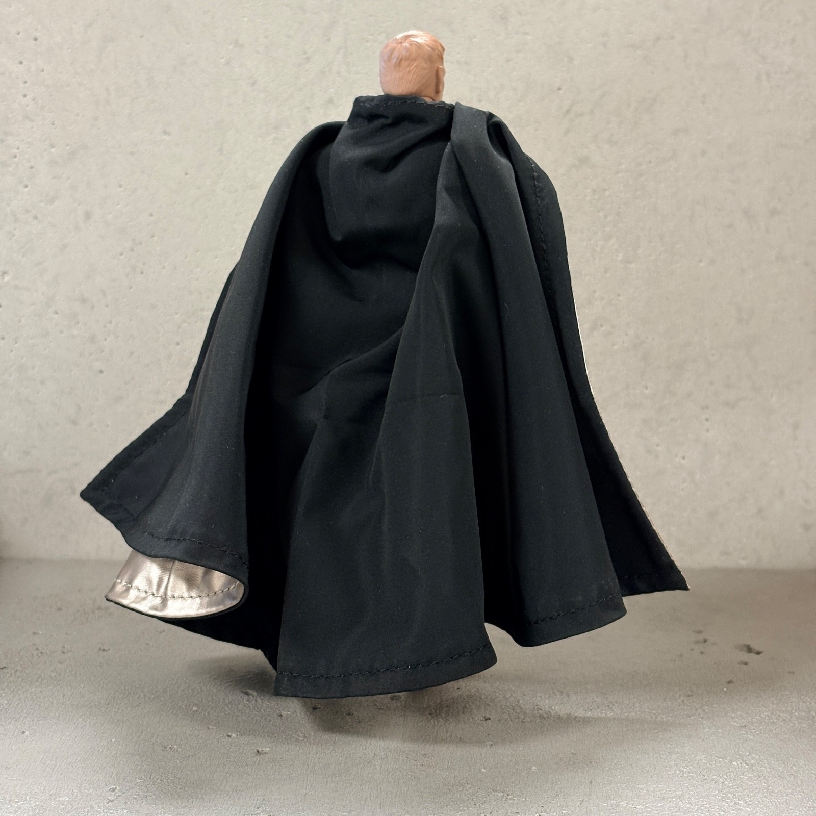 1/12 Two Tone Black & Champagne Gold cape for 6″ or 7″ action figures