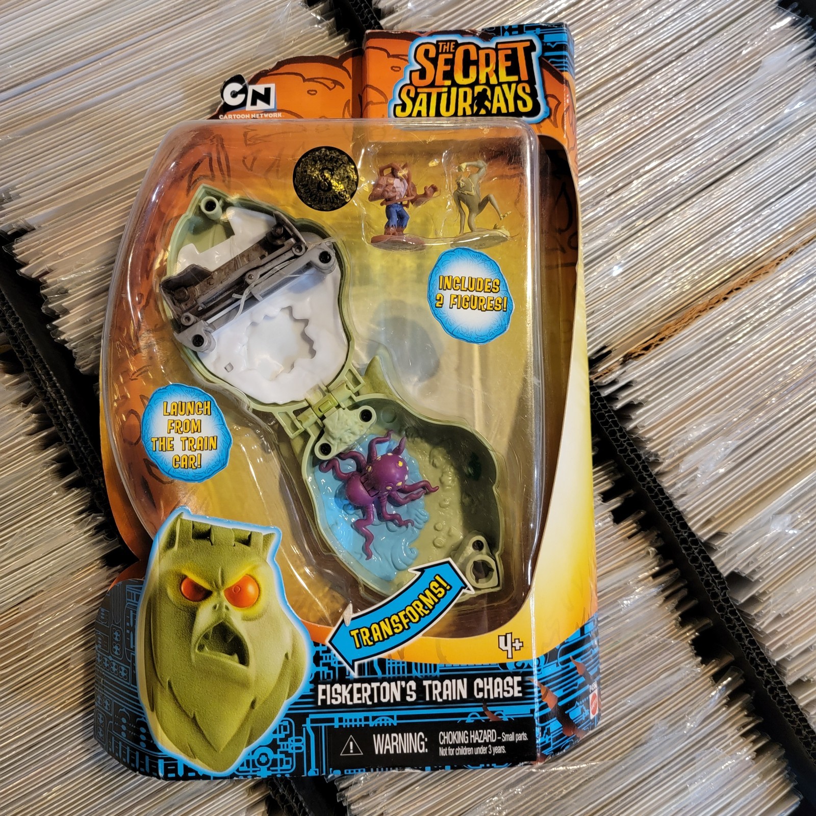 Secret Saturdays Fiskerton’s Train Chase Figure Play Set Mattel 2009