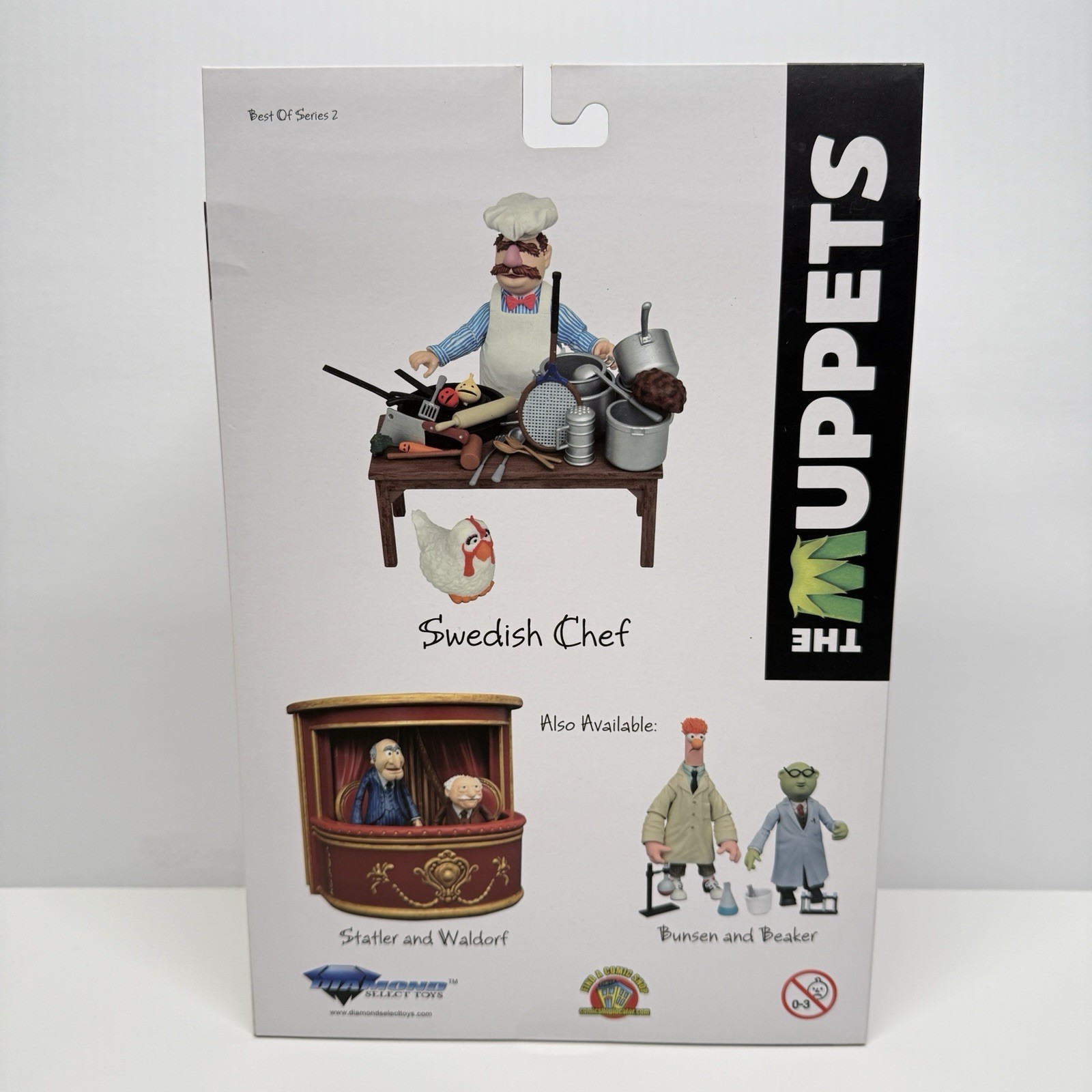 NEW Diamond Select Toys The Muppets SWEDISH CHEF Action Figure & Accessories