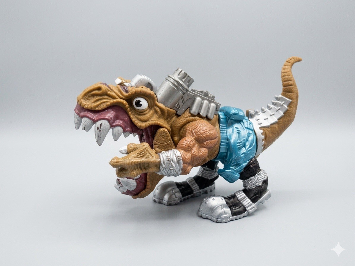 Vintage 1997 Mattel Extreme Dinosaurs T-Rex Action Figure 5.5″ Street Sharks Vtg