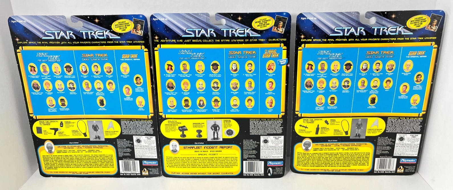 LOT 9 Star Trek Original TV Show/Next Generation Action Figures Playmates NEW