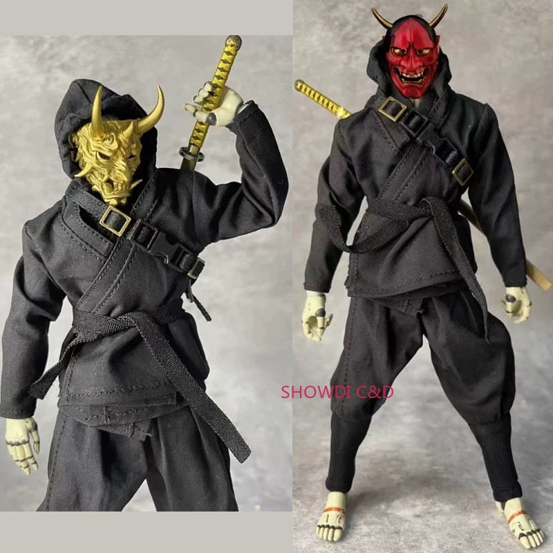 1/12 Men’s Japanese Ninja Samurai Combat Uniform Set Model For 6” Action Figure
