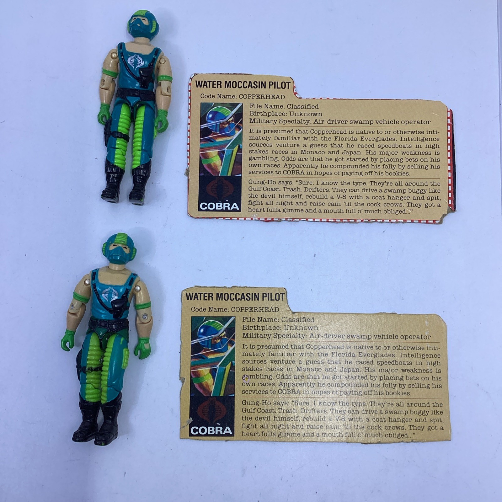 Vintage GI Joe 1984 Cobra Copperhead Water Moccasin Driver FODDER LOT