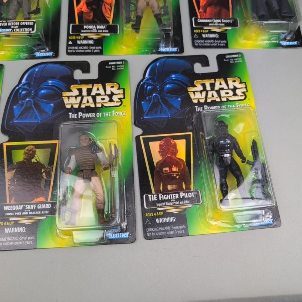 VTG Kenner Star Wars POTF 14 Figures Carded 1997 Collection 2 & 3 w/ Branded Box