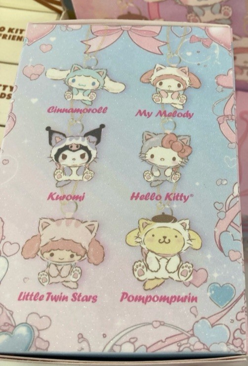 MINISO Sanrio Peek-a-Meow Plush Pendant Single Box