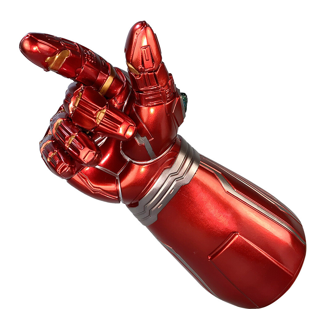 Iron Man Avengers Infinity War Costume Gauntlet Glove w/Removable LED Stone