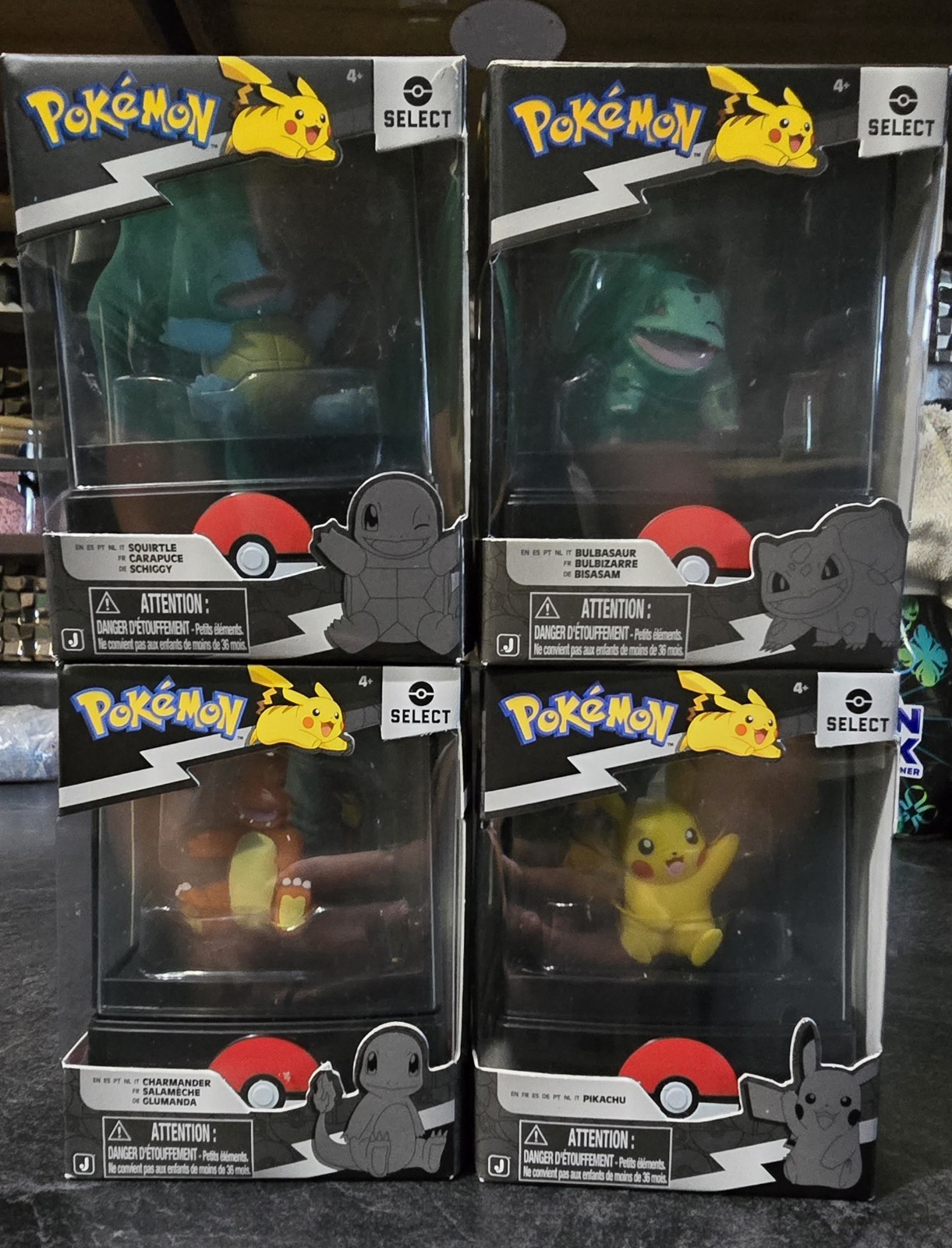 2025 Jazwares Pokemon Select series 9 Charmander Squirtle Bulbasaur Pikachu