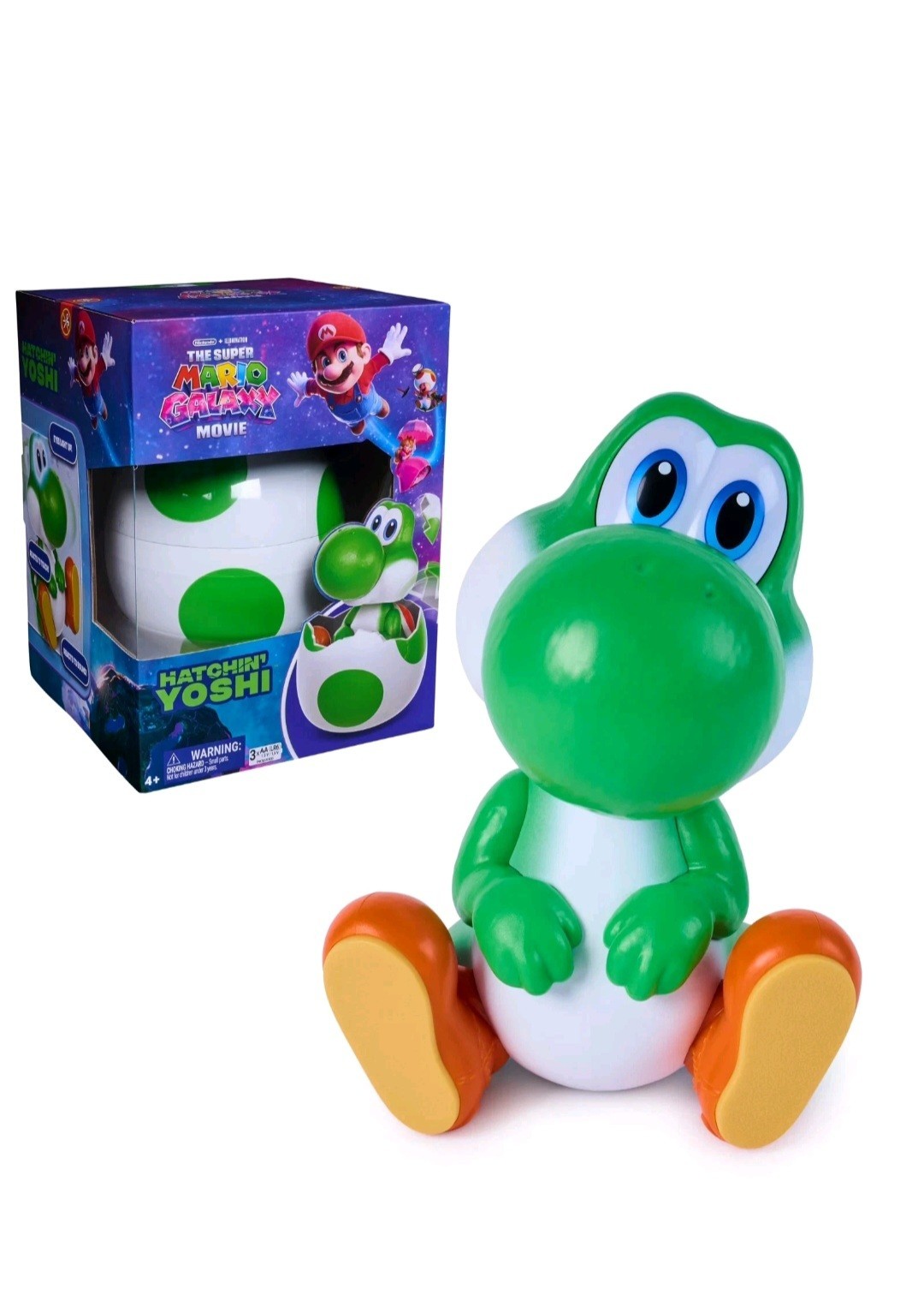 Hatchin’ Yoshi The Super Mario Galaxy Movie, Interactive Yoshi Figure New