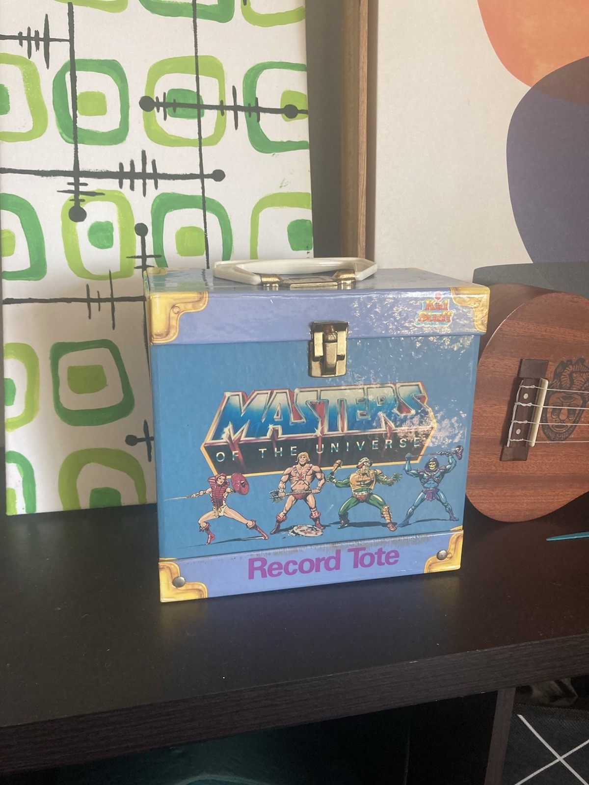 1984 Vintage He Man Record Tote Masters of the Universe 45 Case HTF MOTU Box Vtg