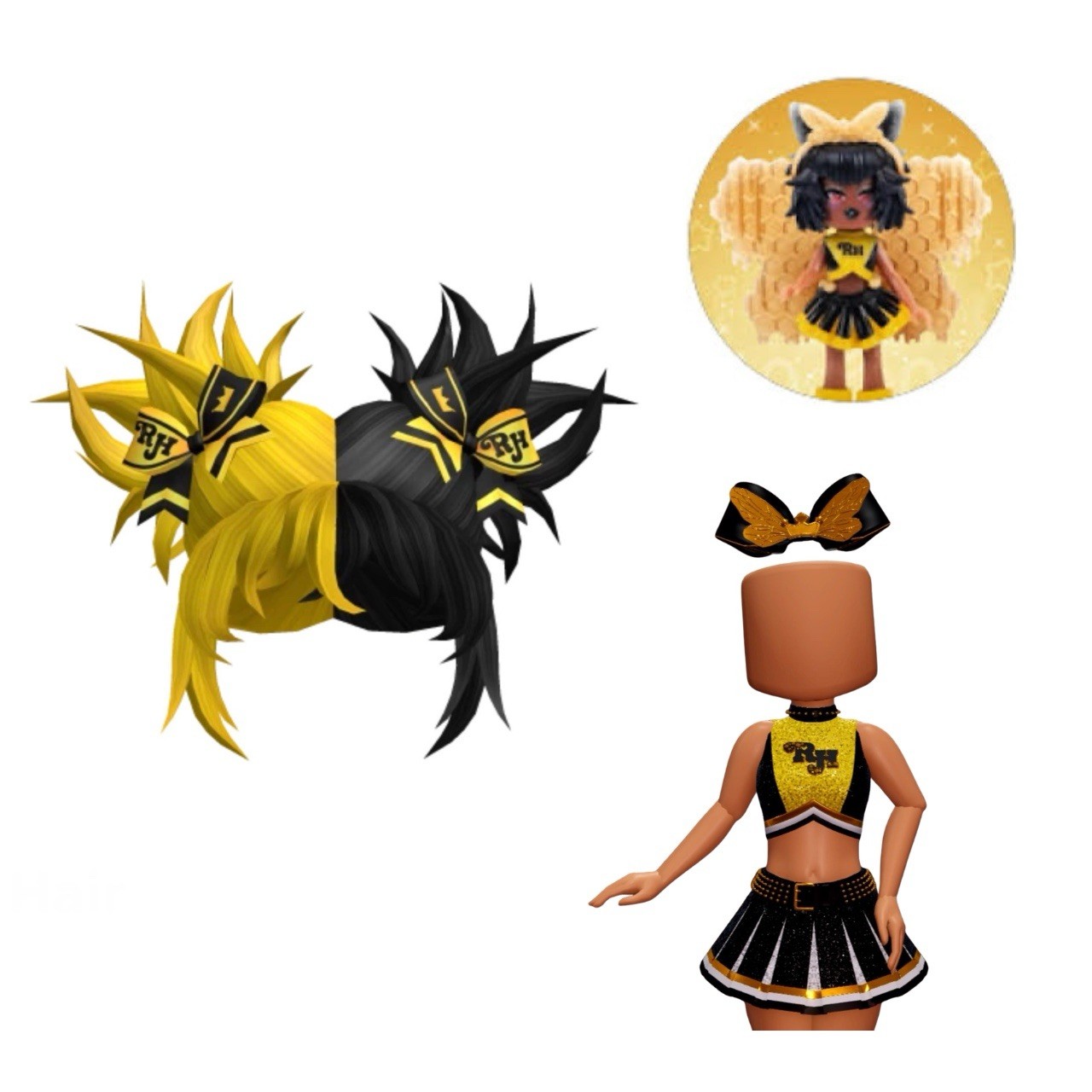 Robl0x | Royale High Cheer Hair & Queen Bee Cheer Set – RARE Toy Code