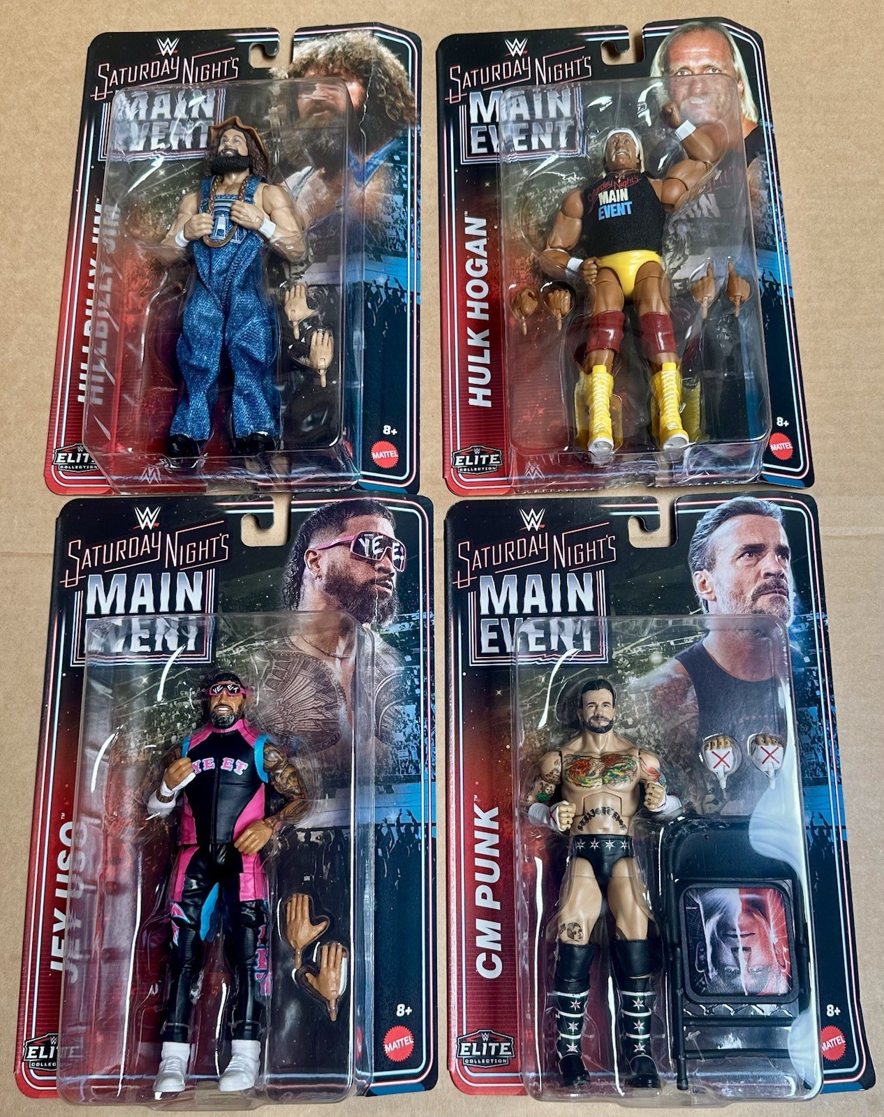 WWE Elite Saturday Nights Main Event Complete Set of 4, (Series 1) *IN HAND*
