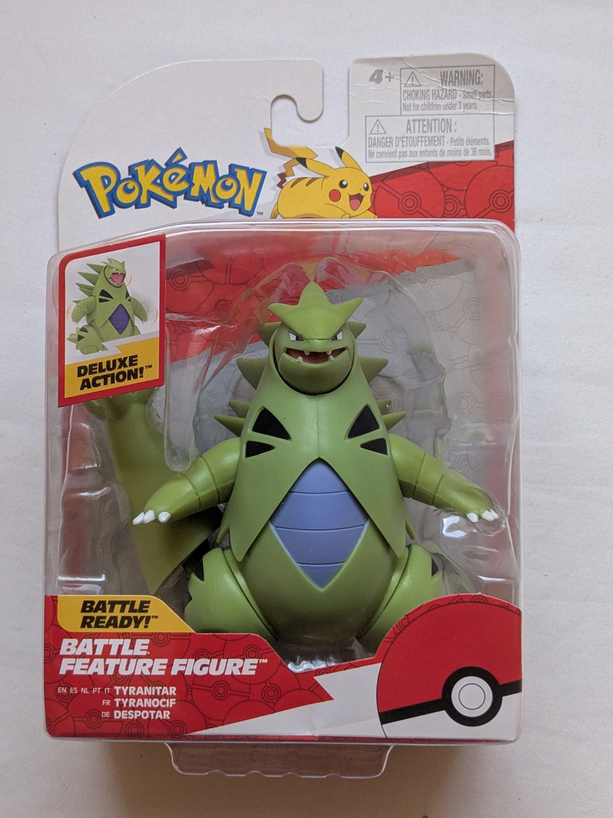 Pokémon Tyranitar 4.5” Battle Feature Deluxe Action Figure Jazwares New