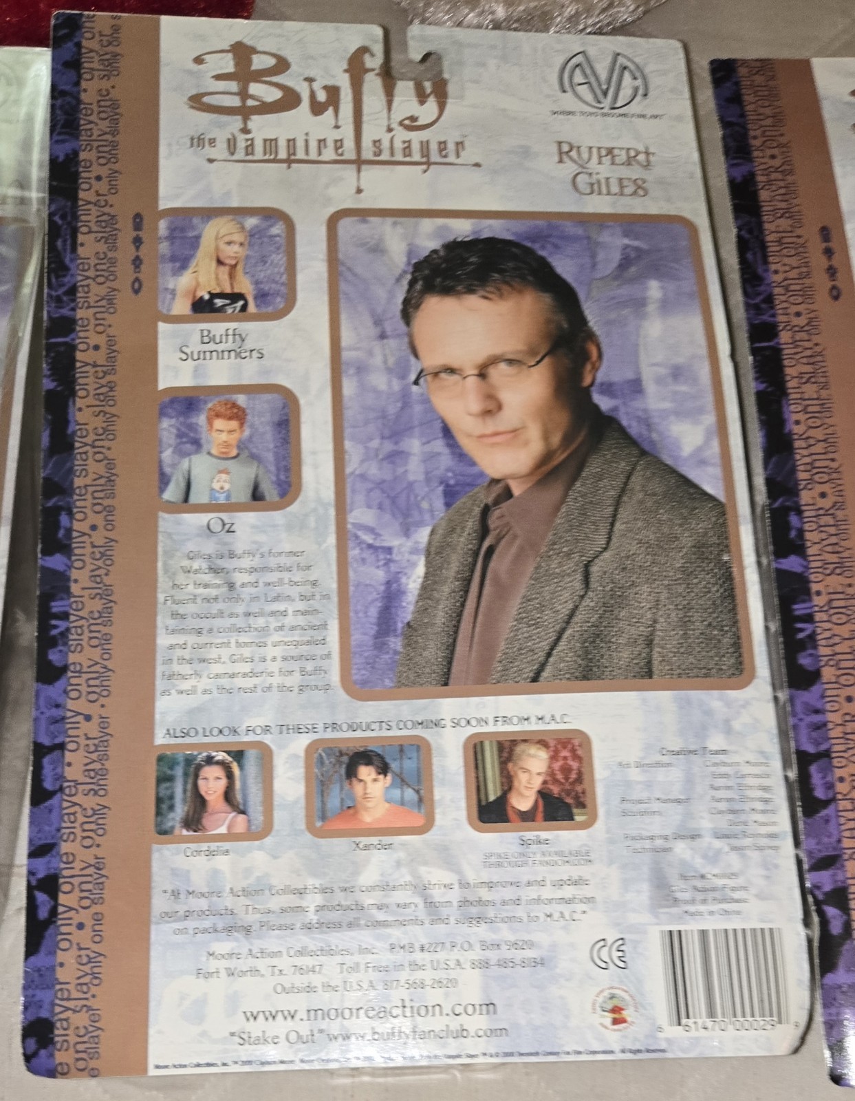 Buffy the Vampire Slayer LOT●3 Action Figures Moore Collectibles GILES Cordy Dru