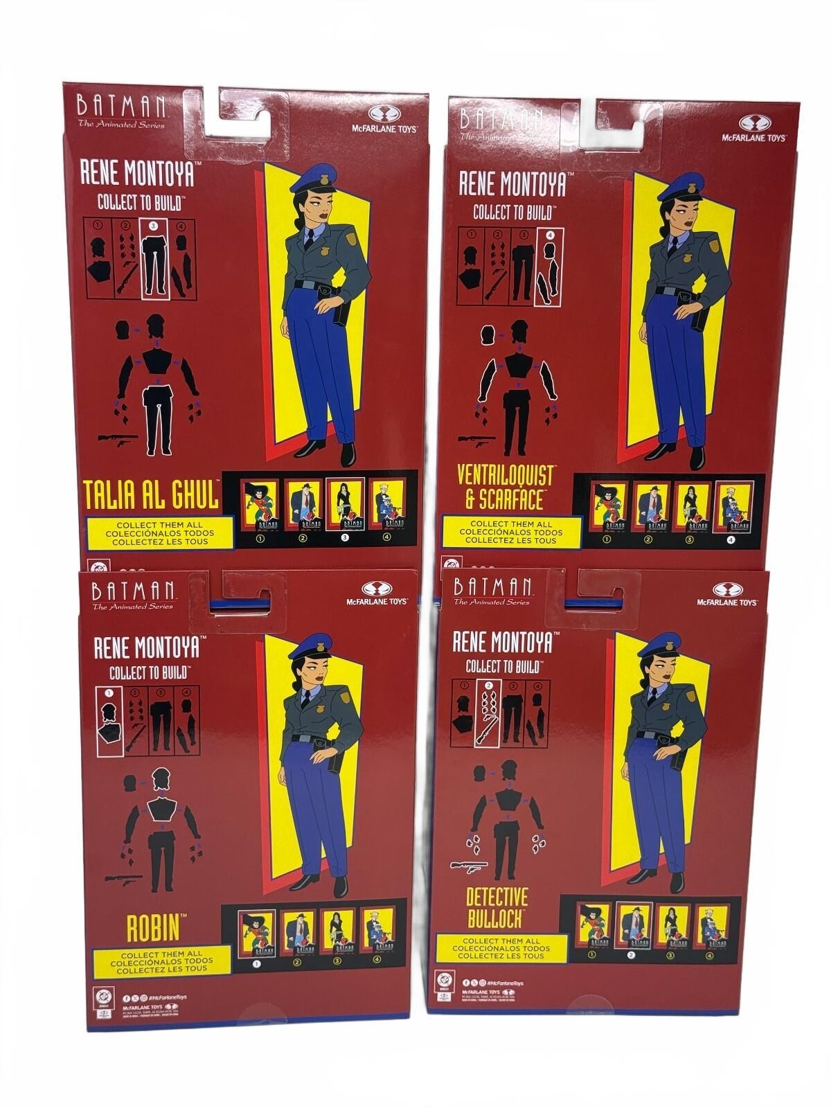 McFarlane Batman TAS 6″ Action Figures Set – Robin Talia Scarefa Montoya Bullock