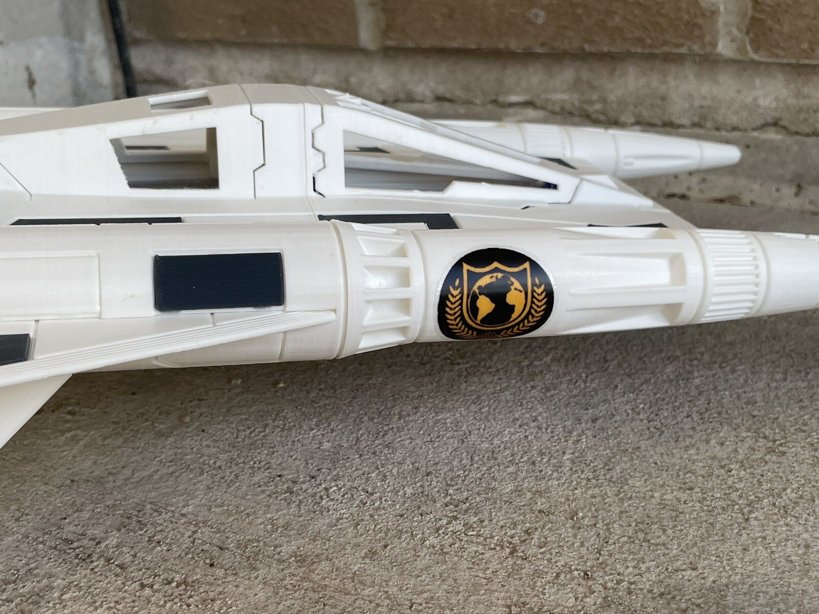 Buck Rogers Starfighter 3D Printed for 3.75″ Action Figures Dual Cockpit