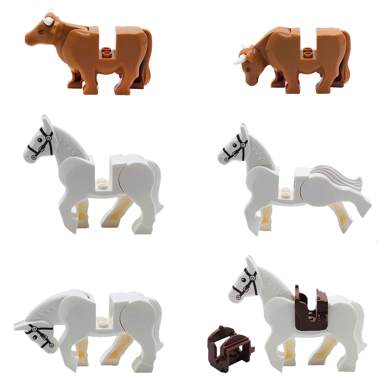 39 PCS Friend Animals Figures Set Building Block Farm Zoo Animals Gift for Bo…