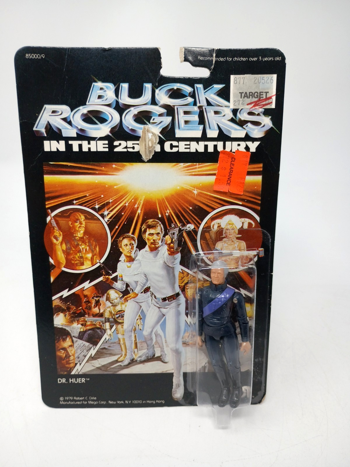 1979 Vintage MEGO Buck Rogers 25th Century DR. HUER Figure **DAMAGED PACKAGE**