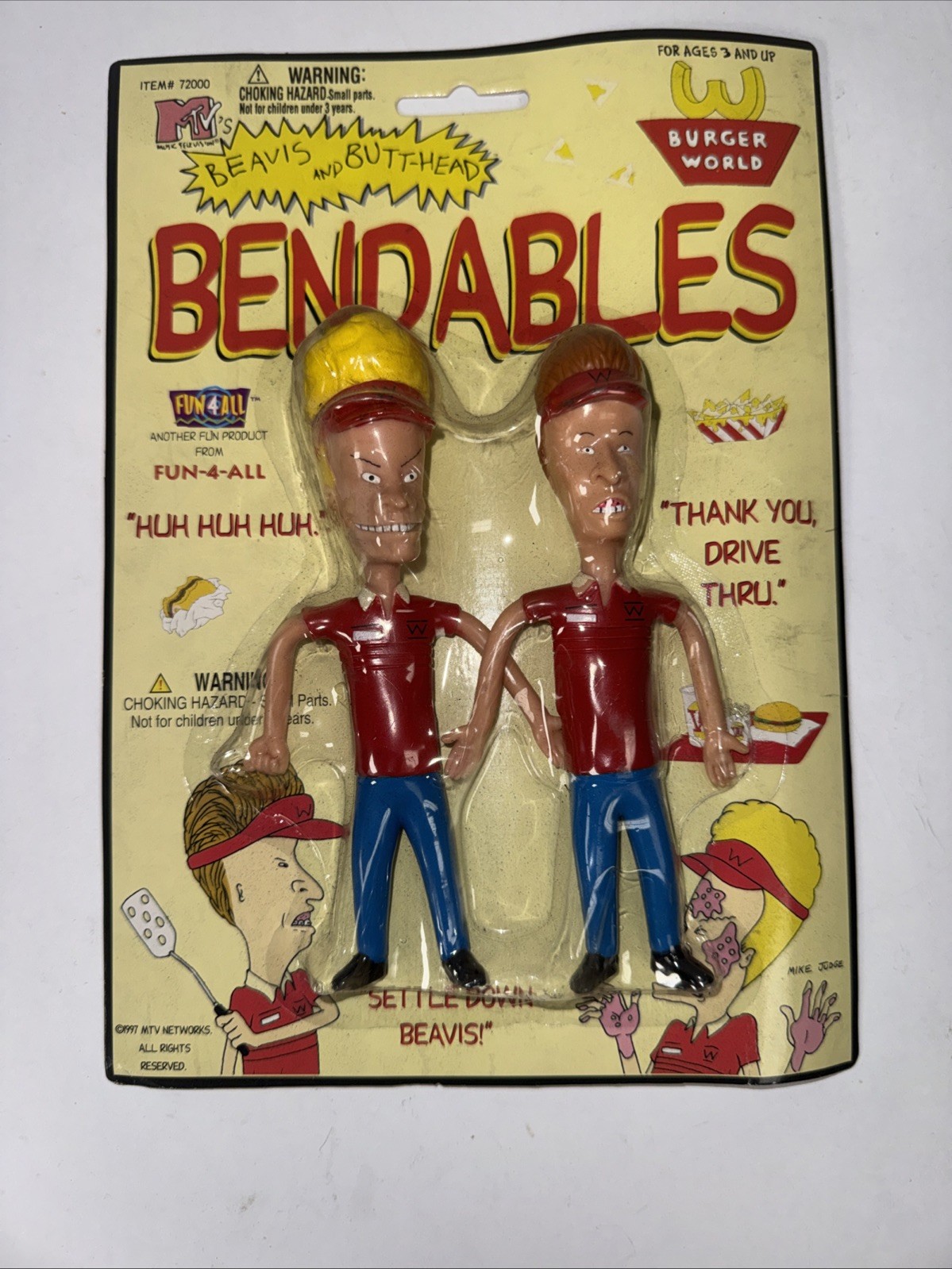 Fun-4-All Bendable Beavis and Butt-Head Action Figure Collection Burger World