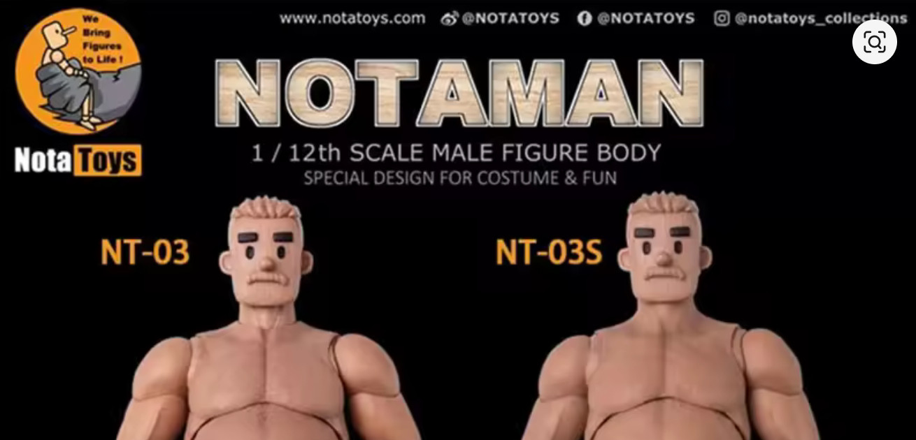 NT-03S: Nota Studio Notaman 1/12 action figure – Fat Body w/ Integrated Neck Ver