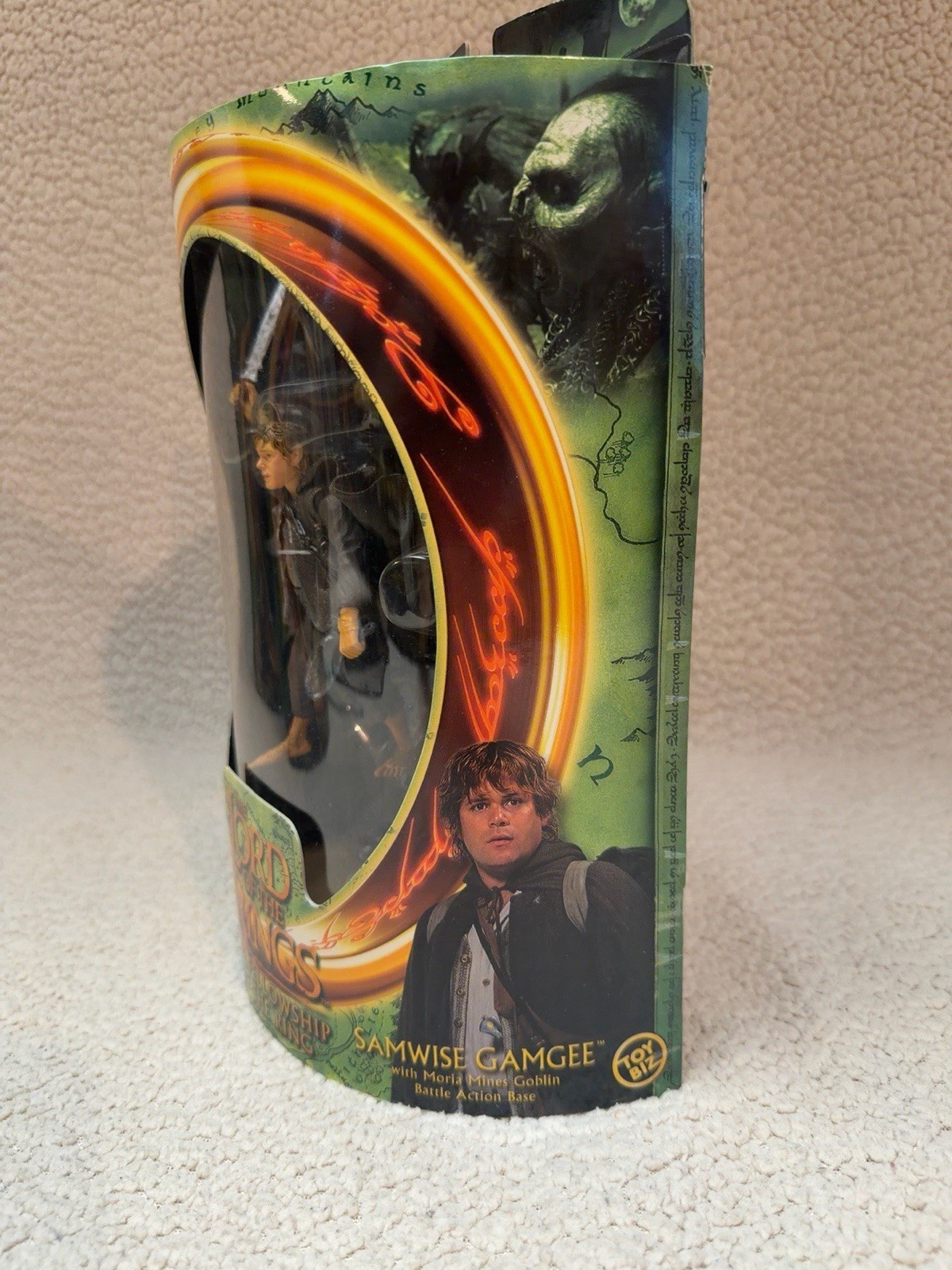Lord of the Rings Samwise Gamgee Moria Mines Battle Action Figure Sealed Toy Biz