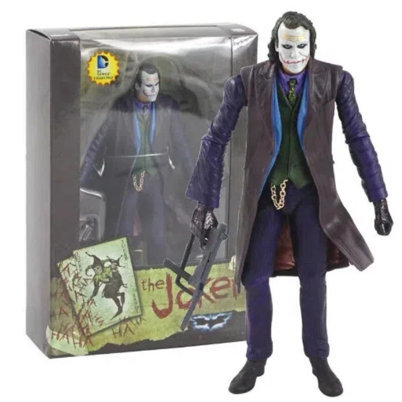 NECA DC Comics Batman Dark Knight Heath Ledger Joker 7″ Action Figure Toy Boxed