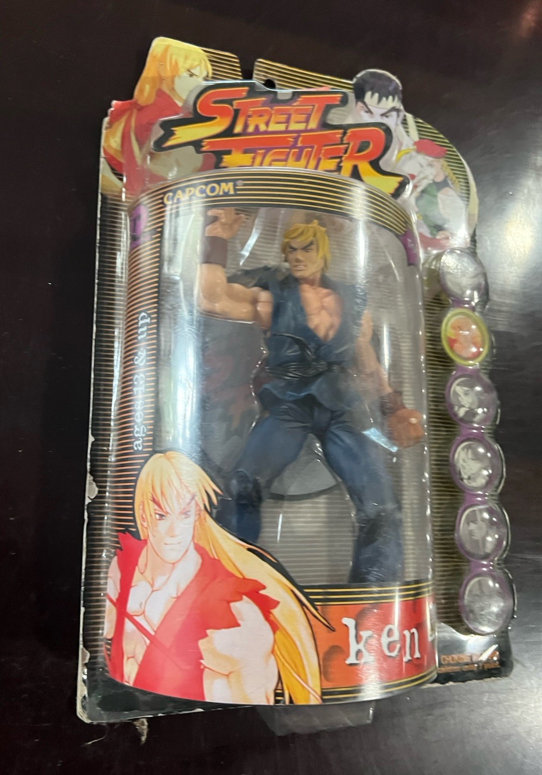 Street Fighter action figure Ken player two figure Resaurus 1999 capcom