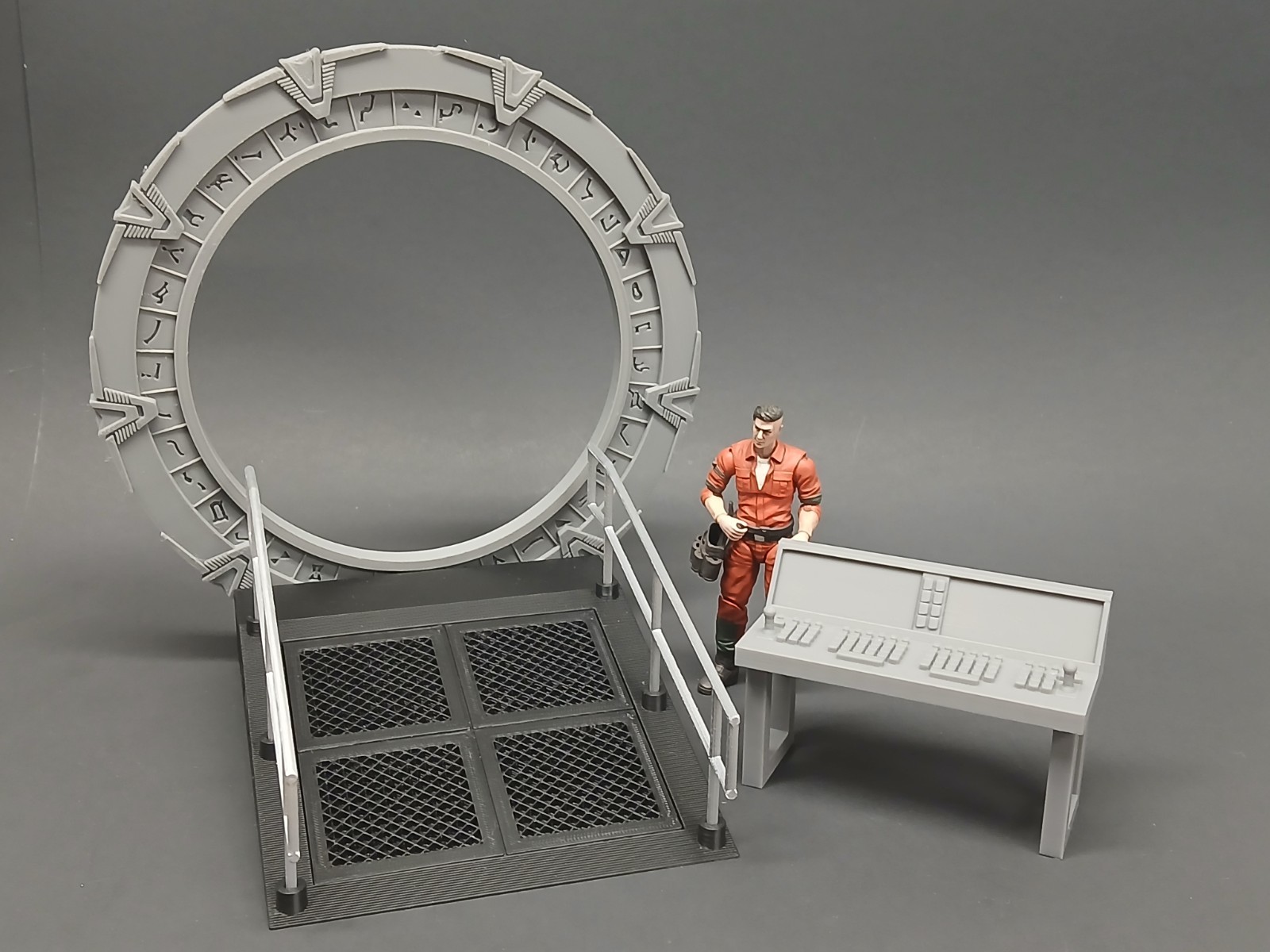 1:18 scale STARGATE SG1 GATE ROOM DIORAMA DHD FIGURE STar Wars gi joe