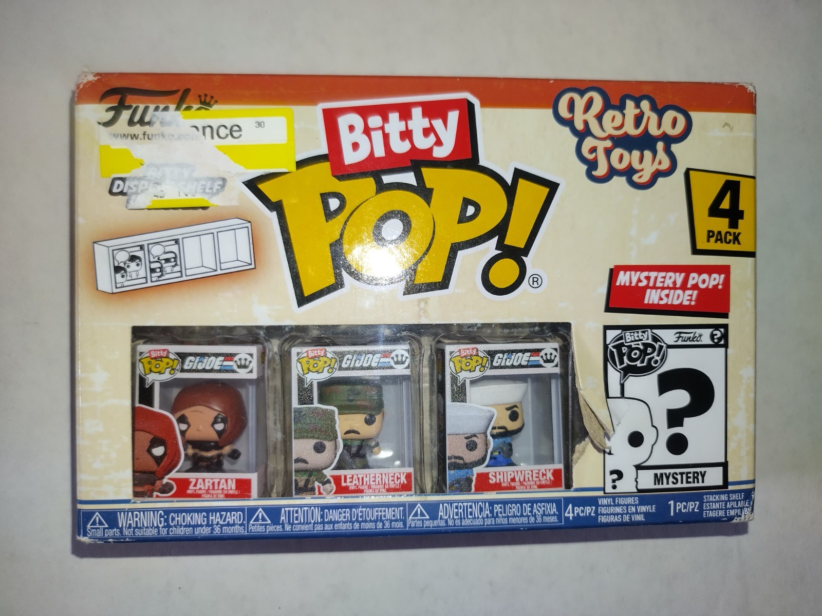 Funko Bitty Pop! G.I. Joe Retro toys 4-Pack Zartan Leatherneck Shipwreck Mystery