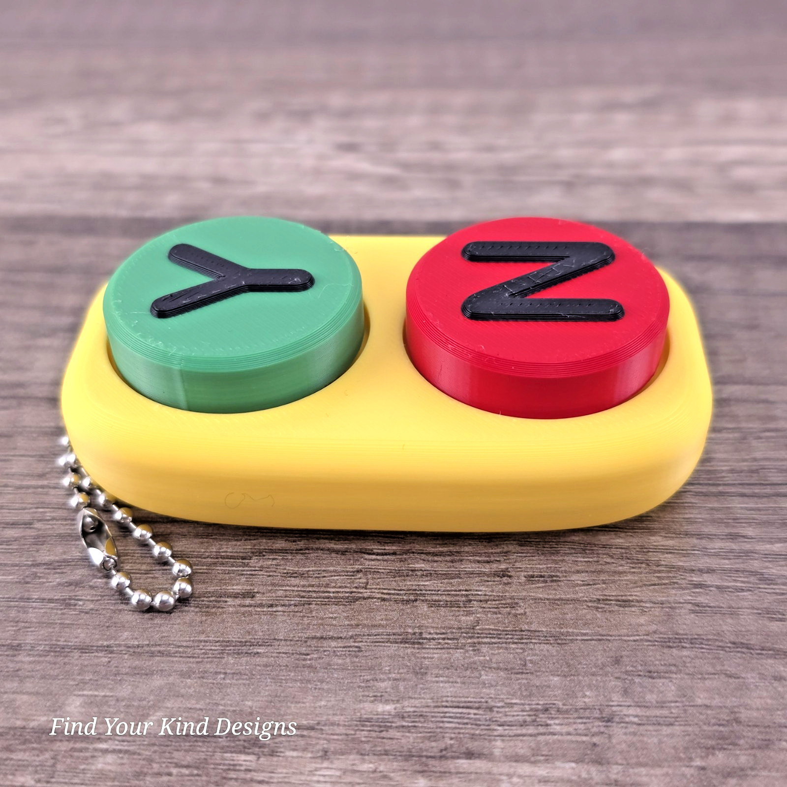 Yes No Clicker – 3D Fidget Sensory Toy with Keychain, Stress Reliever