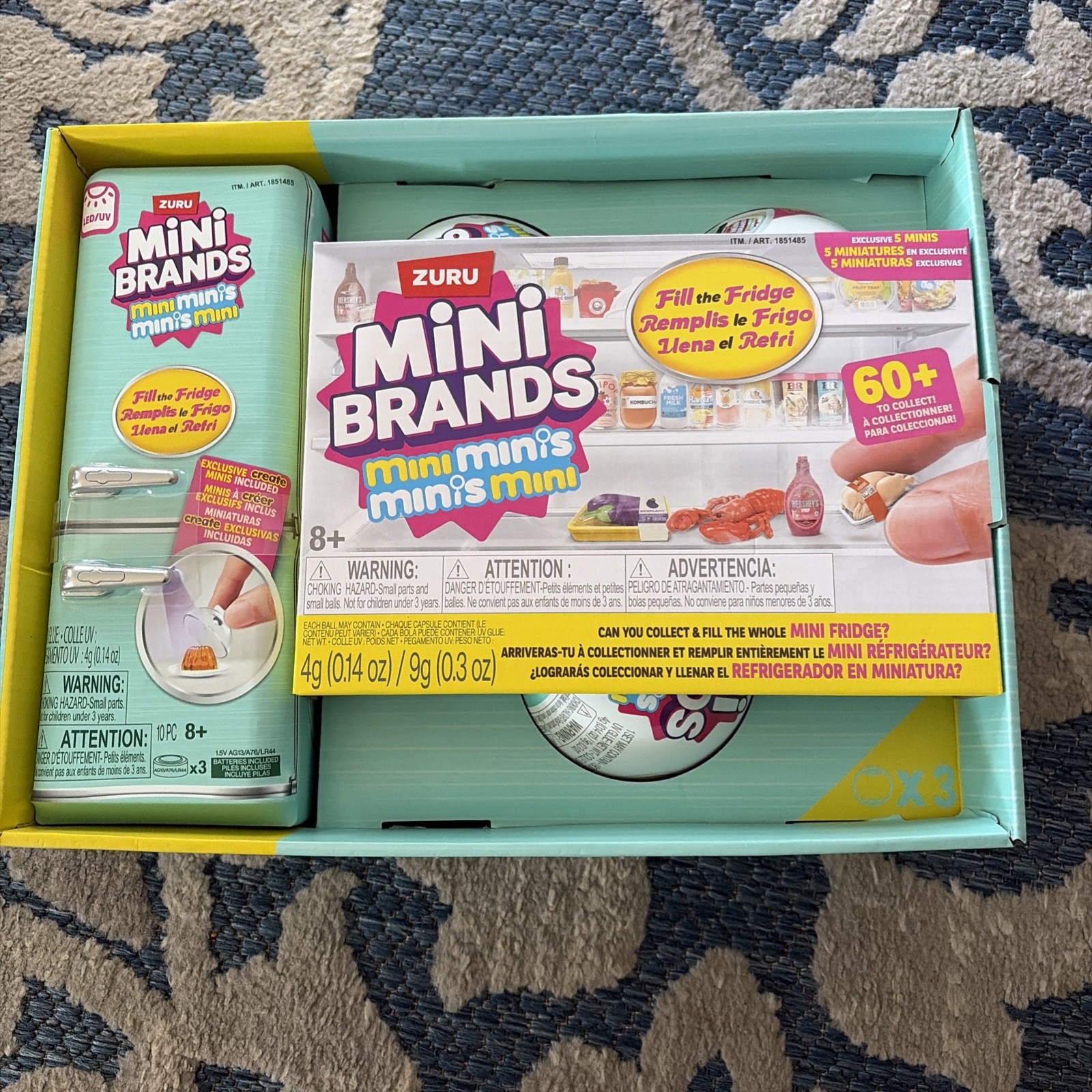 Mini Brands Fill the Fridge Costco Exclusive Set w/ 3 Mini Balls Brand New
