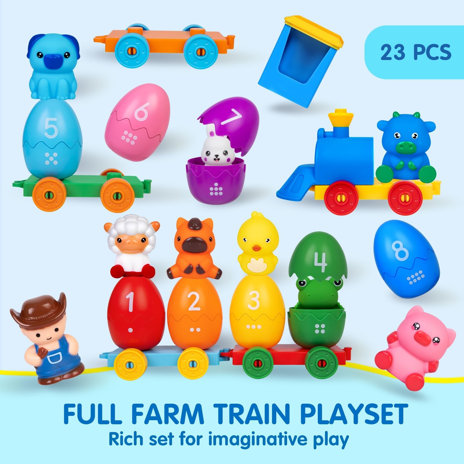 Toddler Learning Toys for 1 2 3 Years Old, Count Matching & Sorting Montessor…