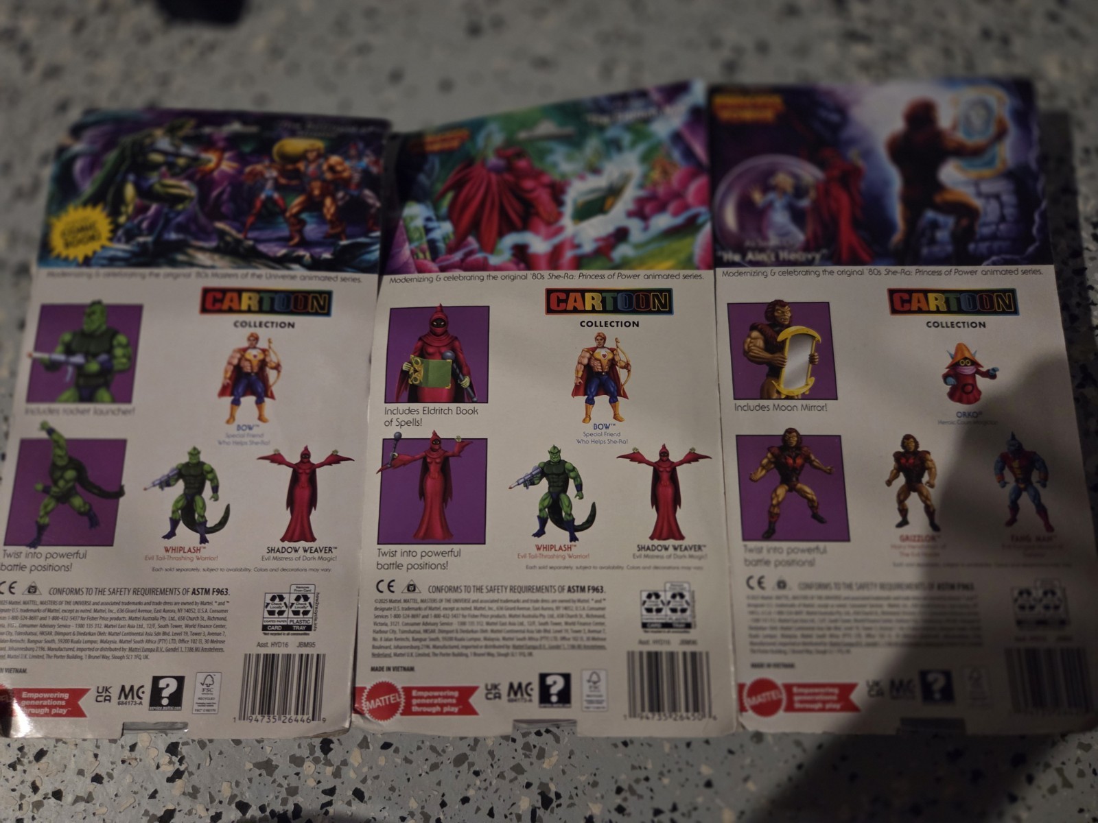 Masters of The Universe Origins Cartoon Shadow Weaver Grizzlor Whiplash Lot
