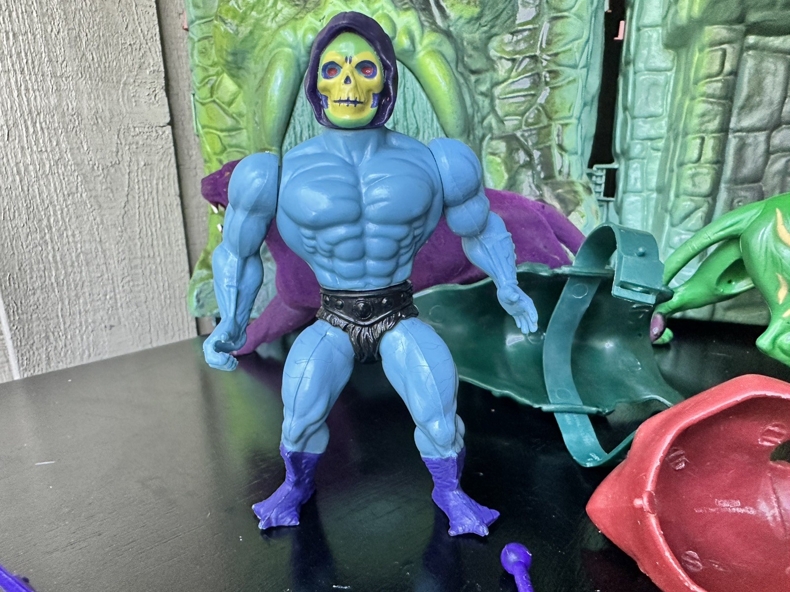 Heman Battle Cat Skeletor Soft Head 1981 Taiwan Panthor Complete Lot Shera MOTU