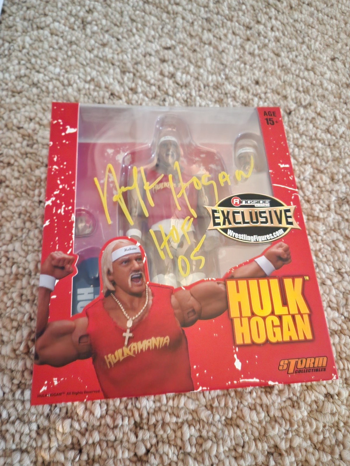 Hulk Hogan Signed WWE Storm Collectibles Ringside Exclusive 1 of 1000 WWF COA