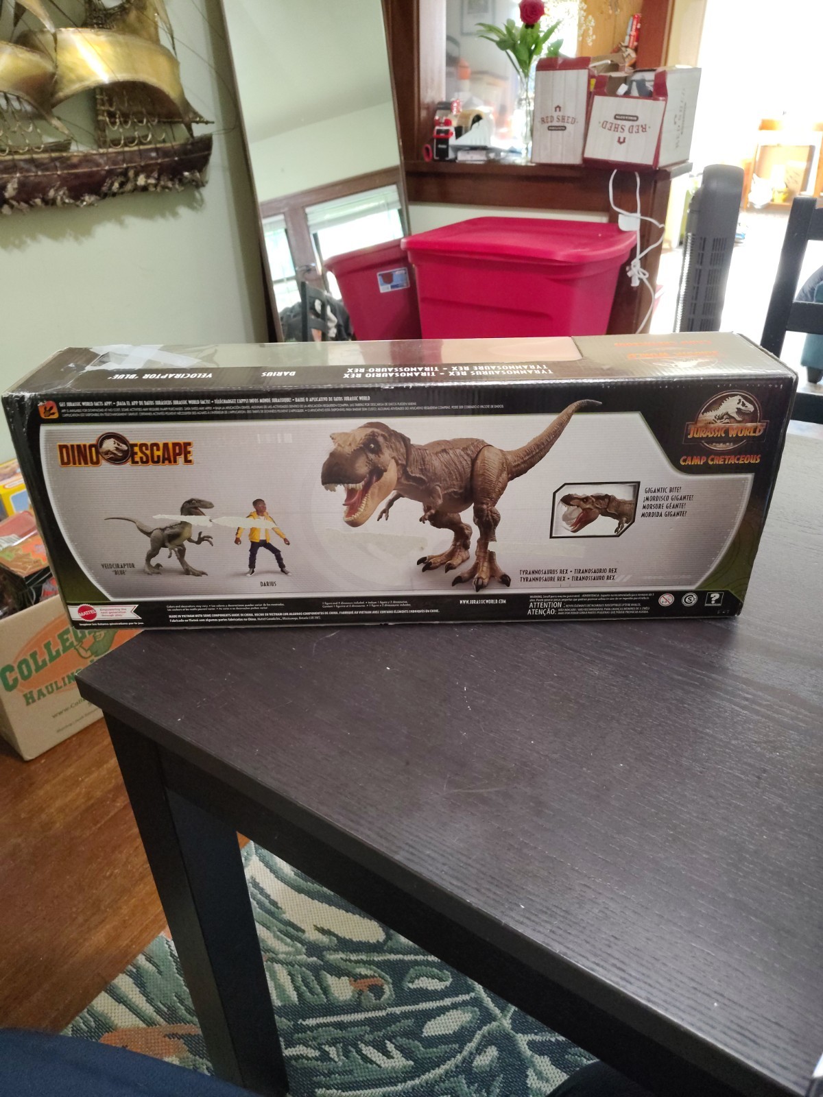 Jurassic Park World T-Rex Darius Blue Raptor Camp Cretaceous Playset New