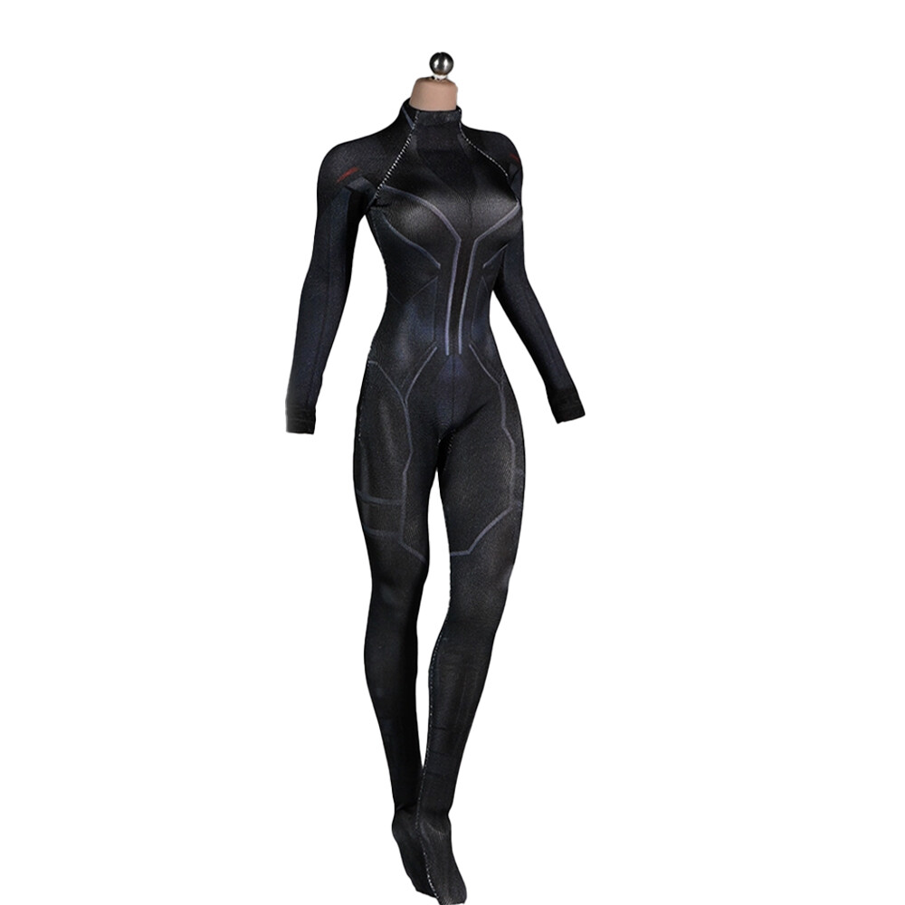 1:6 Black Tights Bodysuit Clothes Outfit For 12″ Female HT PH TBL JO Figure Body