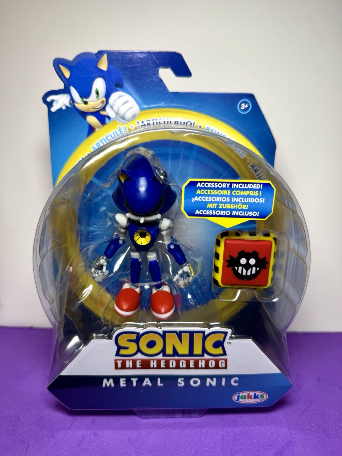2024 JAKKS Pacific Sonic The Hedgehog Figure: METAL SONIC (w/ Trap Spring)