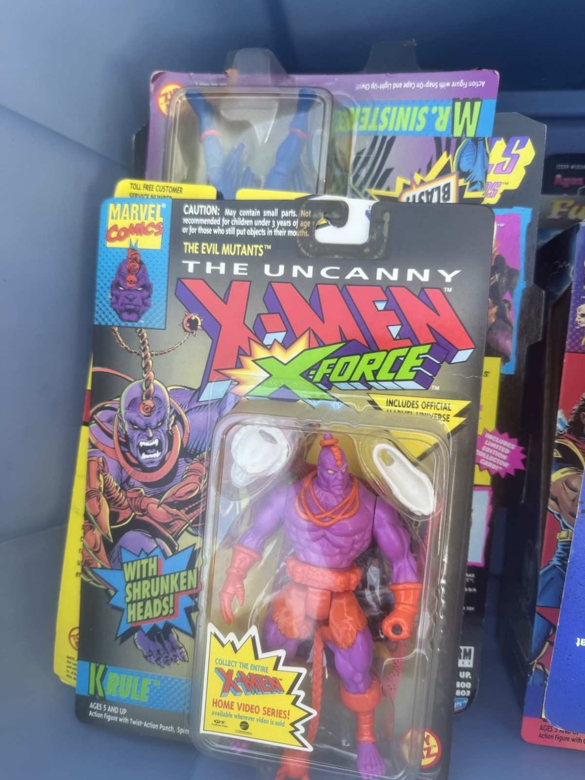Marvel Comics X-Men X-Force Krule Action Figure Purple/Orange w/ Shrunken Heads
