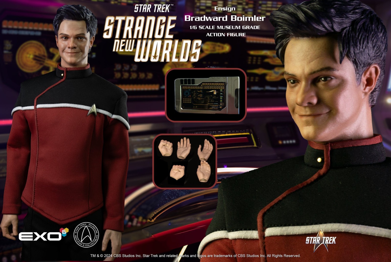 EXO-6 1/6 Star Trek Julian Bashir DS9 Chief Medical Officer Lt 12″ FIGURE ❶USA❶