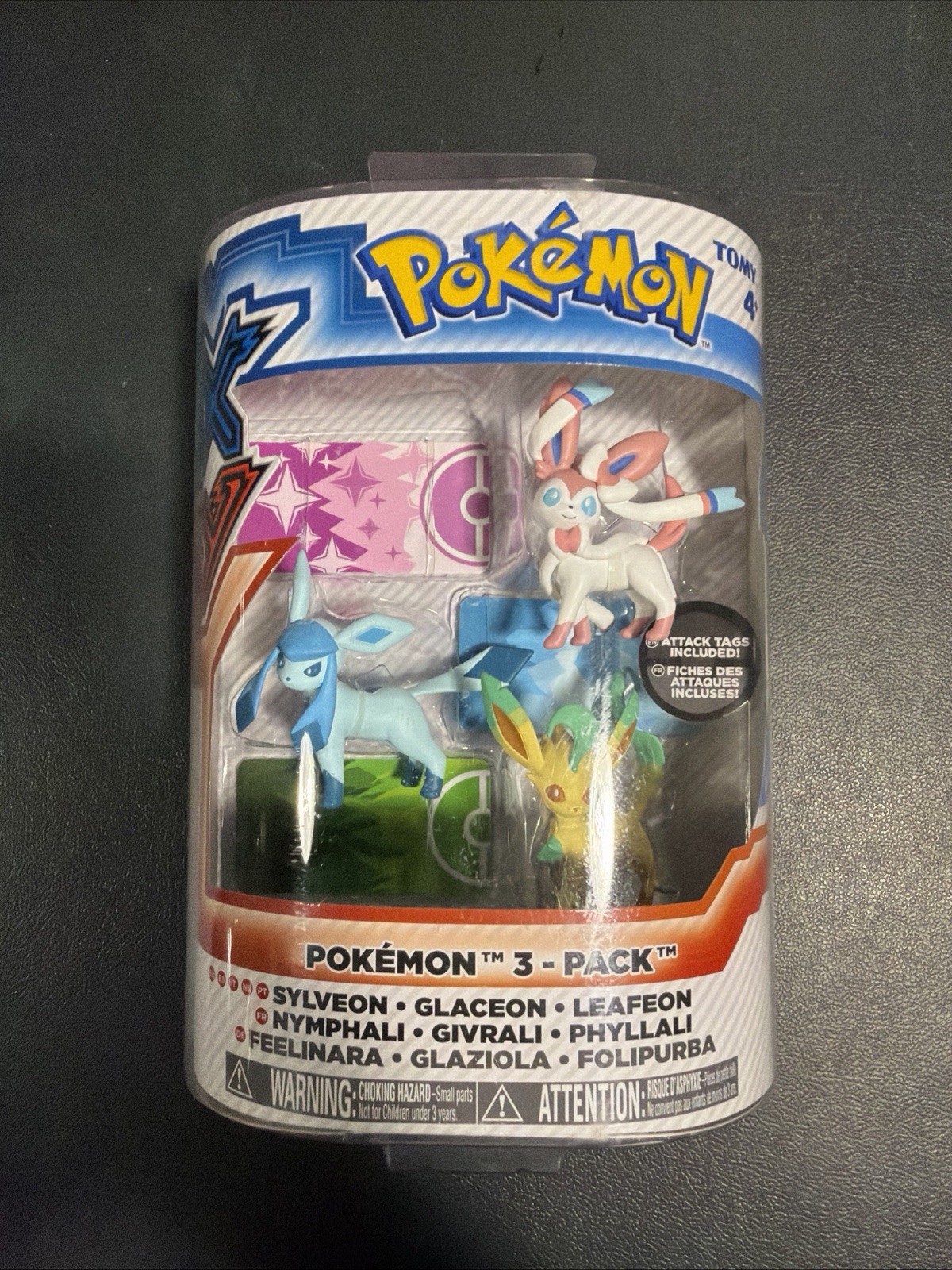 New 2014 Tomy Pokemon XY 3-Figure Pack – Glaceon, Leafeon & Sylveon