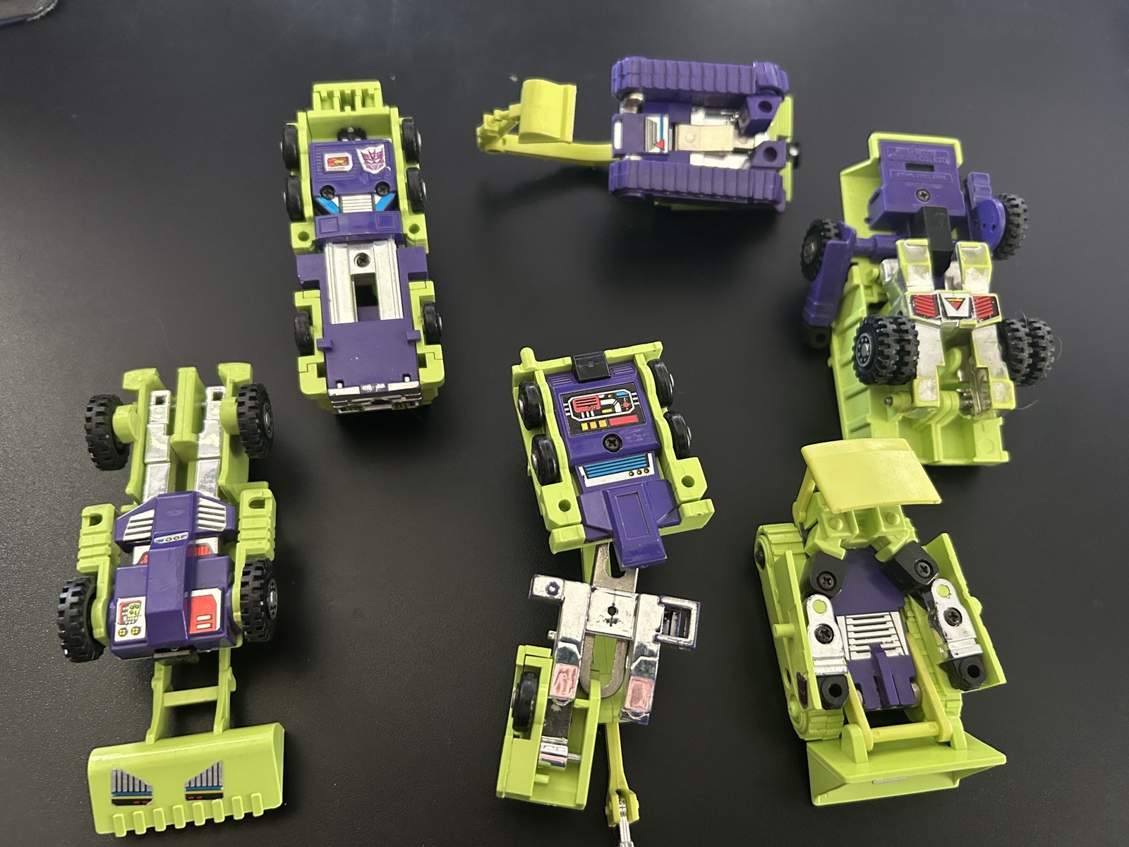Vintage 1985 G1 Hasbro Transformers Constructicons Devastator Figure Parts Lot