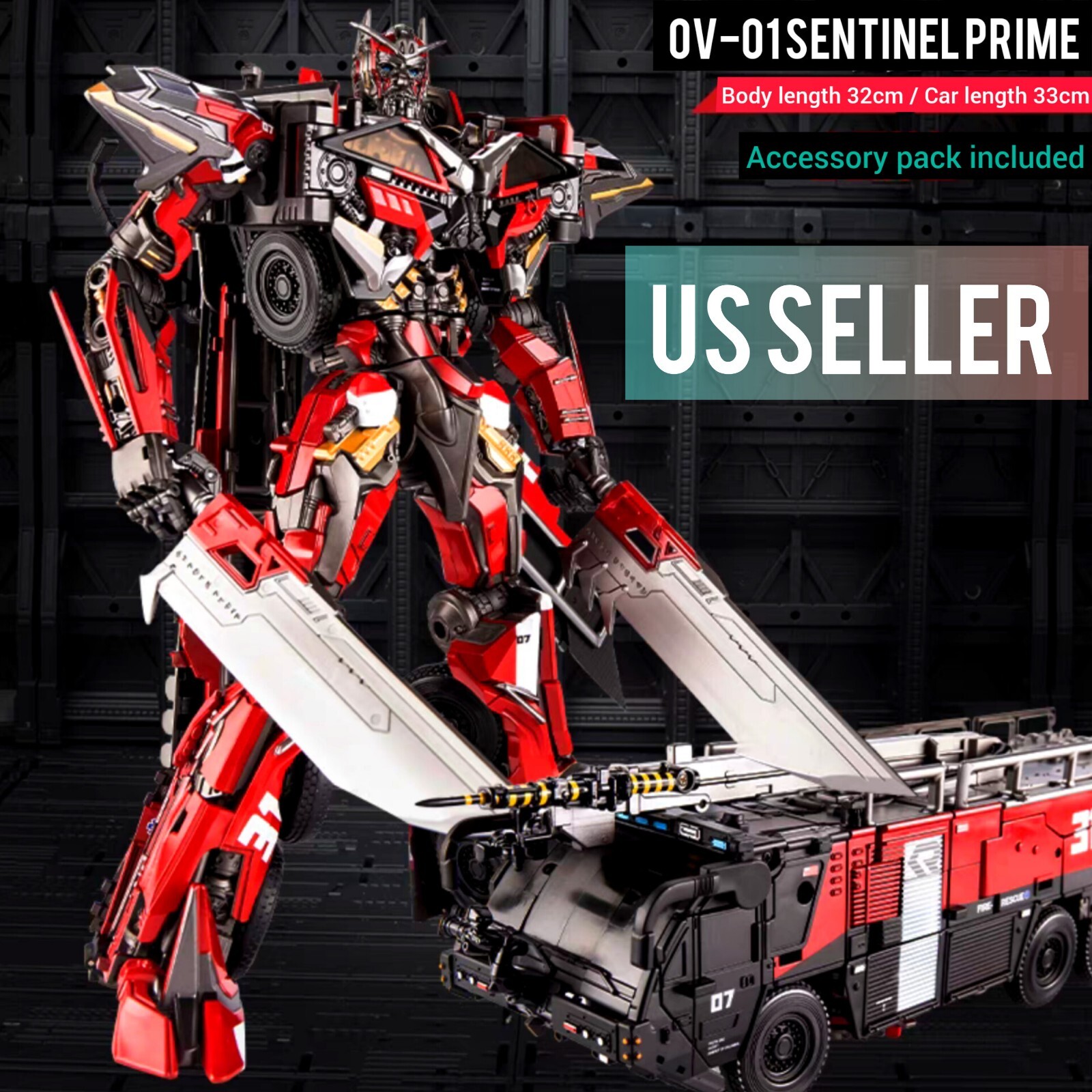 IN US/Original Venerable OV-01 Sentinel Prime Robot action figure toy in stock