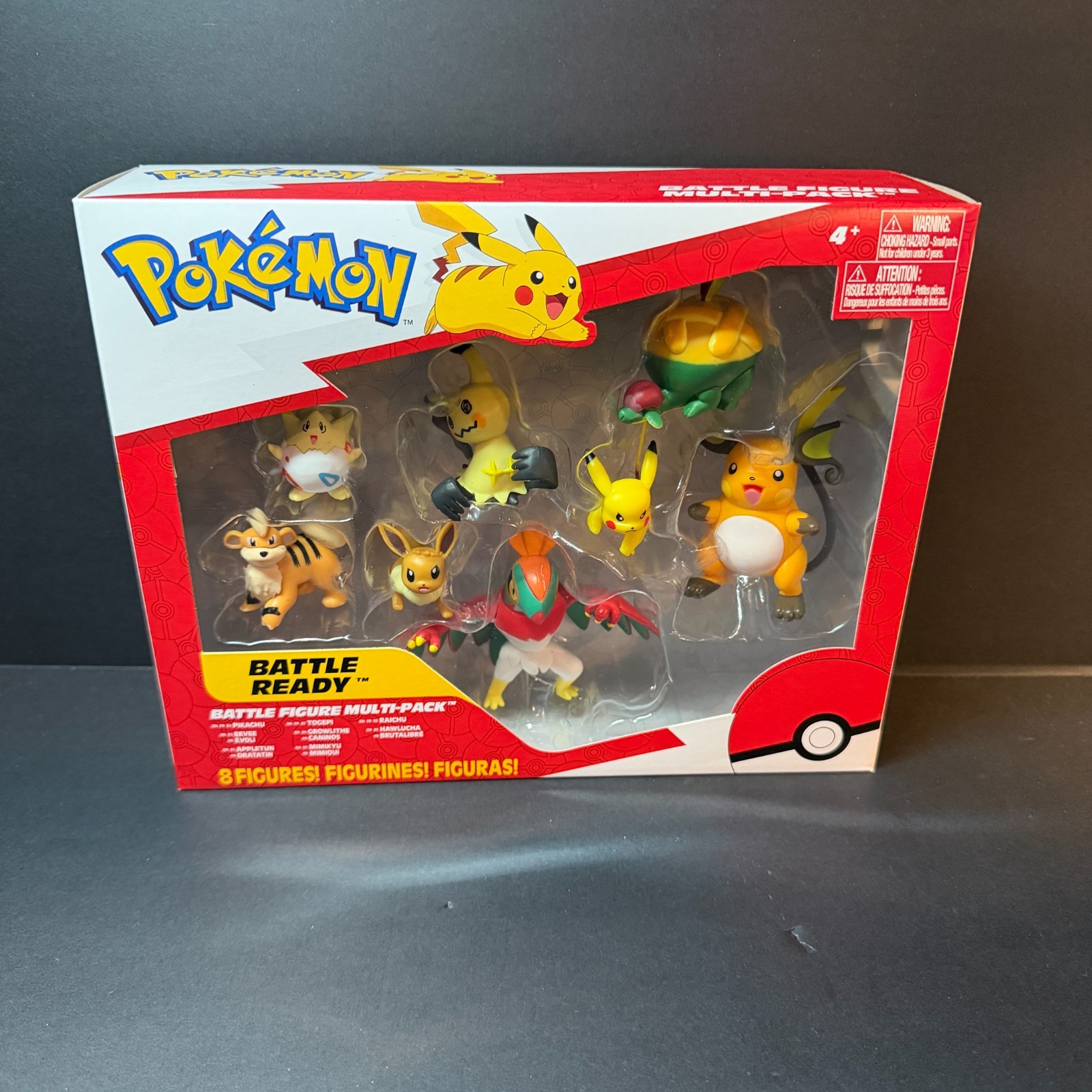 Pokemon 8 Figures Battle Ready Pack Pikachu Raichu Hawlucha NEW Jazwares 2022